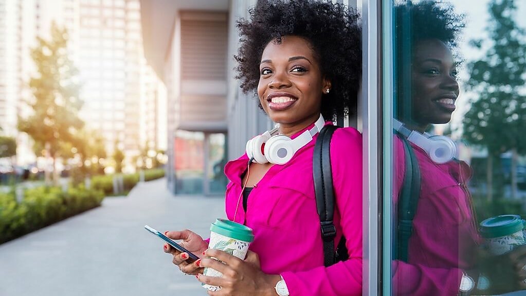 Women leaving a store