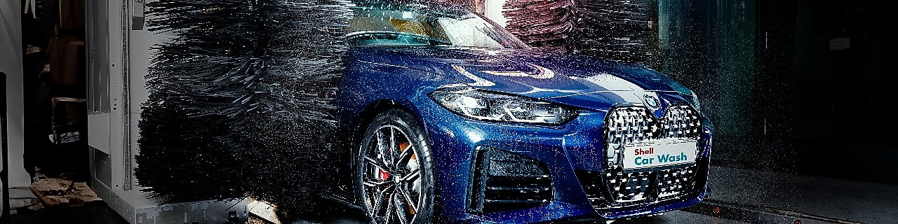 car parked inside Shell car care