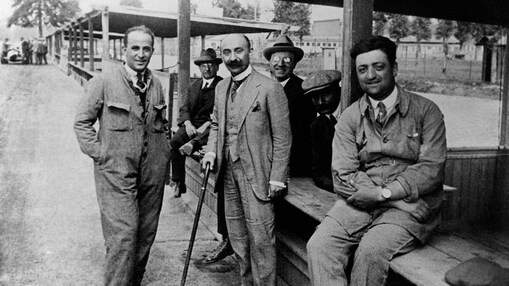 1930s photo of Enzo Ferrari