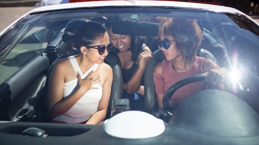 people in car