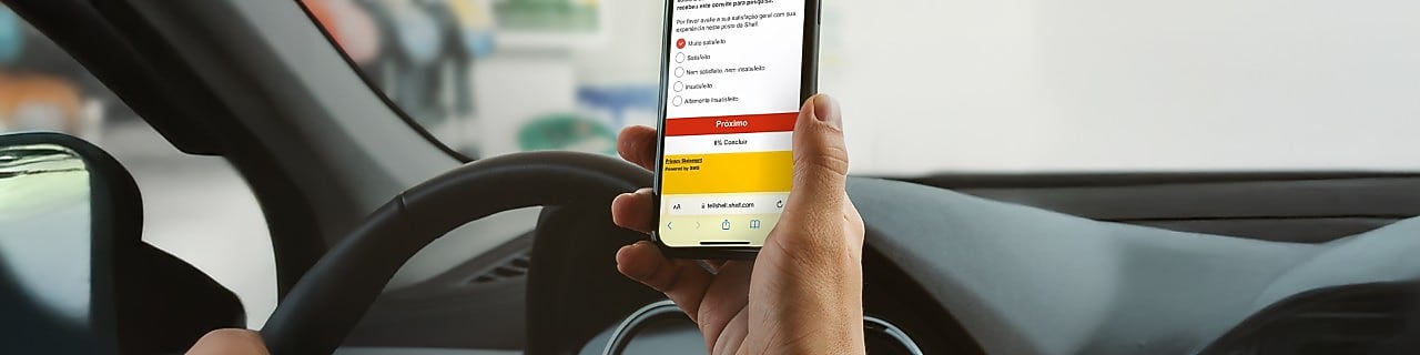 Inquérito de satisfação da Shell Cabo Verde, disponível através do QR Code nos postos de abastecimento.